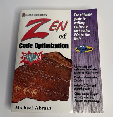 Zen of Code Optimization Michael Abrash Paperback Very Good 1994