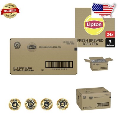 Lipton Black Tea Bags: 24 Count Unsweetened, 3 Gallons, Fat-Free, Zero-Landfill