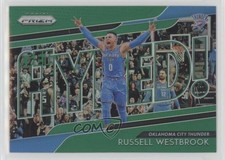2018-19 Panini Prizm Get Hyped! Green Prizm Russell Westbrook #1 0k4