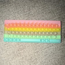 Rainbow Keyboard Pop-It Tactile Sensory Toy for Ages 4-7, 8-11, 12-16
