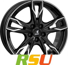 itWheels Gina gloss black polished 7.5x19" ET47 LK5 112 ML 70.1 Alufelgen 19 ...