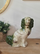 Vintage K H Staffordshire Pottery Ceramic Mantle Spaniel Wally Dog Ornament