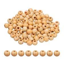 100Pcs 8mm Round Ceramic Porcelain Beads, Orange