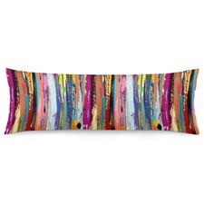 Rainbow Color Body Pillow Cover,Multicolored Expressionist Work of Art Vibran...