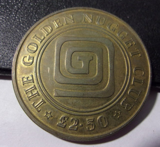 GOLDEN NUGGET CLUB CASINO £2.50 GAMING SLOT TOKEN London United Kingdom