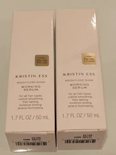 (2) Kristin Ess Weightless Shine Working Serum for all hair types 1.7 Oz