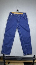Carhartt FRB13 Jeans Mens 34x34 Blue Flame Resistant FR Denim Work Pants