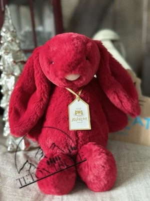 Authentic ❤️Jellycat Bashful Luxe Bunny Scarlett Red Plush