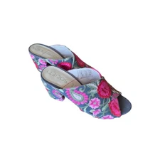 Sole Society Luella Embroidered Mule Slide Sz 8 NEW Boho