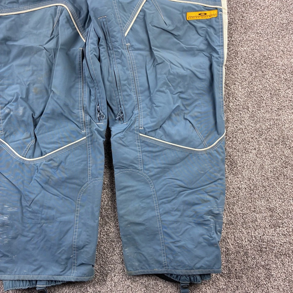 Calça de neve masculina vintage Y2K Oakley Software grande azul esqui snowboard - Imagem 3 de 4