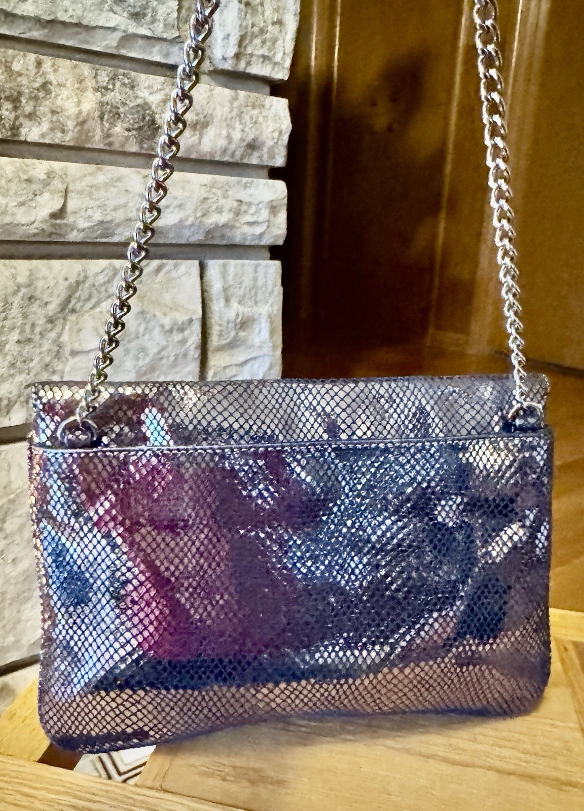 MICHAEL KORS Shoulder Bag Python Leather Clutch C… - image 4