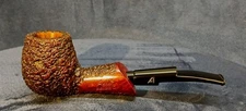 NM Ascorti Business Slightly Bent Rustic Egg Tobacco Pipe Handmade In Italy 