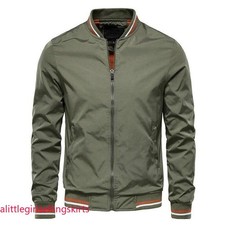 Men's Leisure Spring Autumn Outwears Windbreaker Coats Zipper Slim Racing Jacket