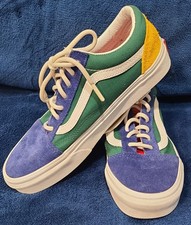 Vans Old Skool Colorblock Multi-Color Suede/Canvas Skate Sneakers-M5.5/W7 EUC