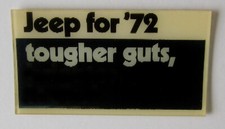 JEEP for '72 - Tougher Guts, Brighter Looks! 1972 VARI-VUE Lenticular Ad Card