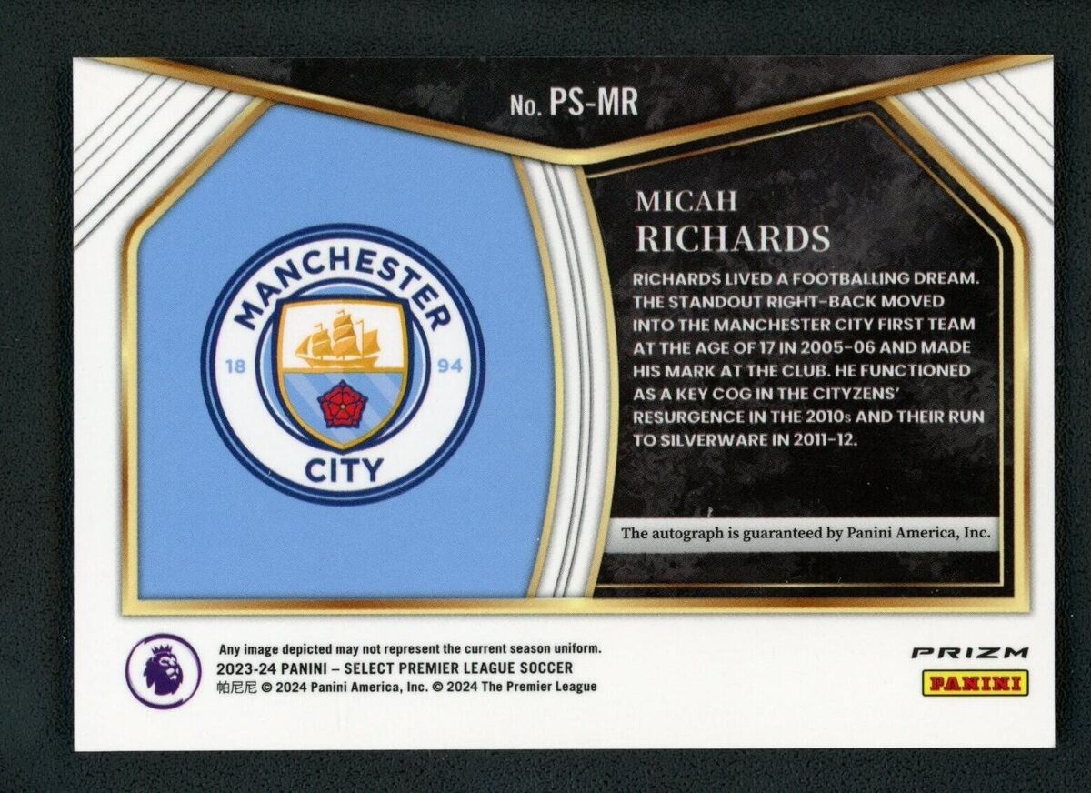 2023-24 Micah Richards Auto Panini Select Premier League 2023-24 Micah Richards Auto Panini Select Premier League
