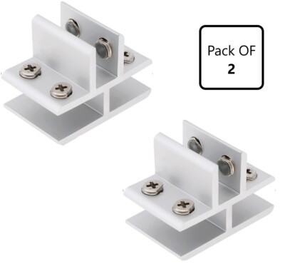 2 x T-Form Glasklemmhalterung korrosionsbeständig passend für Glas Acryl Holz