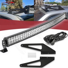 288w Curved Led Light Bar Upper Windshield Kits For Jeep Grand Cherokee Zj 93-98