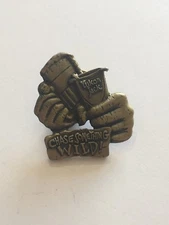 Yukon Jack Lapel Pin Chase Something Wild Whiskey Advertising Vintage Clutchback