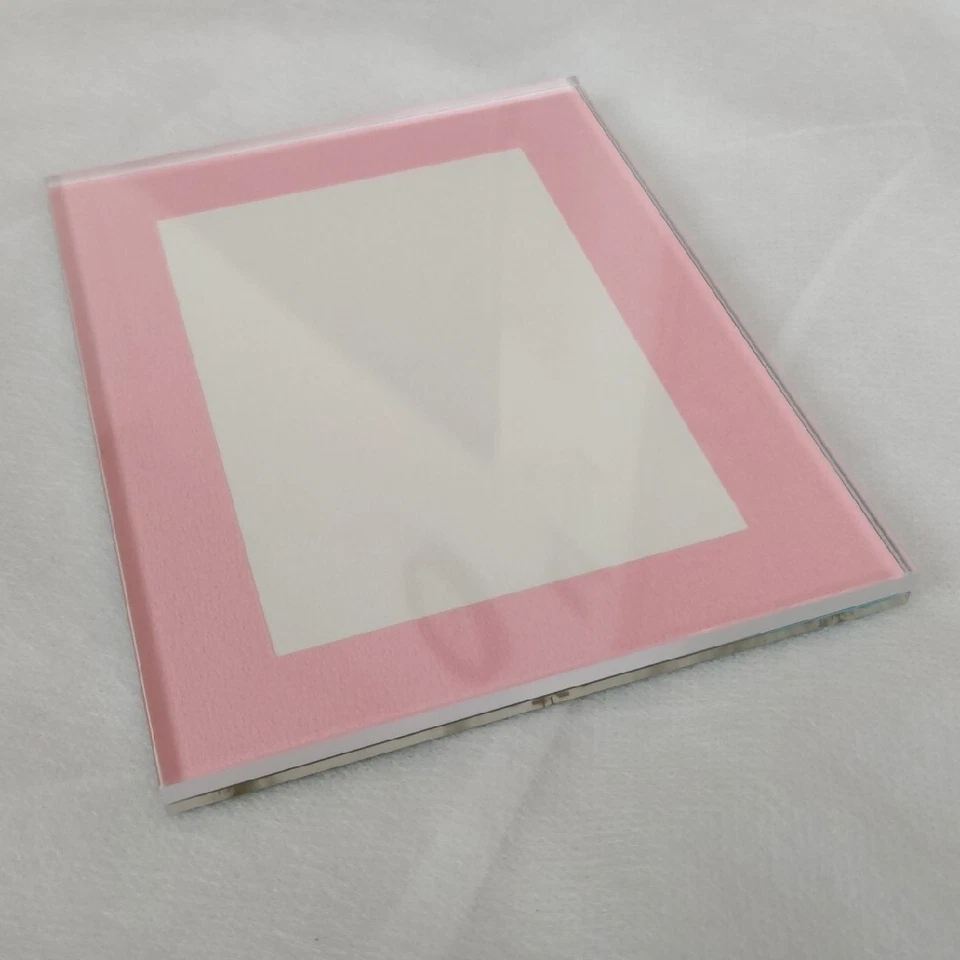 Marco de fotos Mikimoto Pearl Penguin 2005 azul claro delantero/rosa trasero con caja Foto 3 de 4