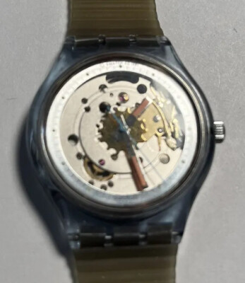 1991 Swatch Watch Automatic SAN100 Blue Matic Excellent Cond