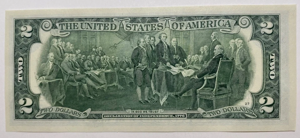 Billete de dos dólares de 1 de agosto de 1942: L 88811942 B (__8/1/1942) *UNC* Foto 3 de 3