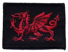 Welsh Wales Red Dragon Iron On National Embroidered Patch