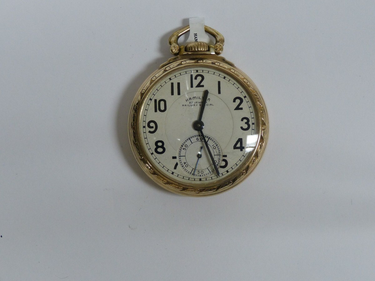 HAMILTON RAILWAY SPECIAL 950B, 23J, 16S, GOLD FILLED POCKET WATCH