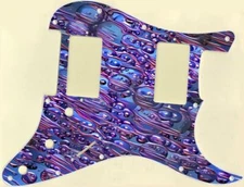 Pickguard Stratocaster Strat Graphical Custom fit Fender HH 11 Purple Bubbles