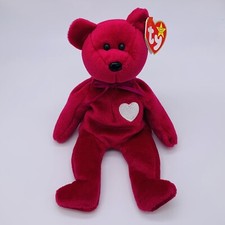 Ty Beanie Baby Valentina the Bear 7  Beanbag Plush Stuffed Animal with Tag 1999