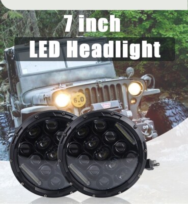 7'' LED Headlight Lamp Kit For Jeep Wrangler JK LJ TJ LED accessory light (1pc)