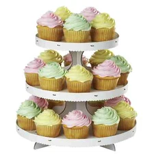 NEW 3-Tier Cupcake Stand Round White Cake Dessert Pastry Display Tower Holder