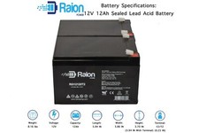 Raion Power 12V 12Ah Battery For Rad2Go ZZ Cruiser - 2PK