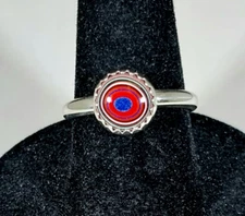 Fordite Ring, Solid Silver, Size 7, Ohio Fordite, Happy Agate Studio, EB97