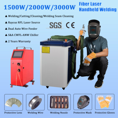 1500W/2000W/3000W Raycus Handheld Fiber Laser Welding Machine & Dual Wire Feeder