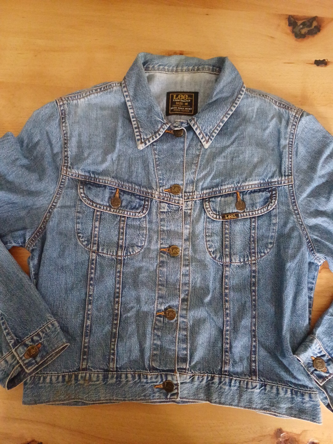 Lee Denim Jacket Basic Rider Jacket Size M Button… - image 8