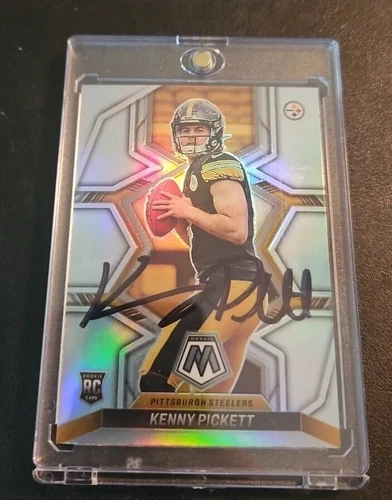 🔥Kenny Pickett 2022 Mosaic Silver Prizm Rookie Auto RC Card Beckett Witnessed