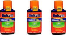 Delsym DM Cough+ Chest Congestion Cherry 6oz (3 Pack)