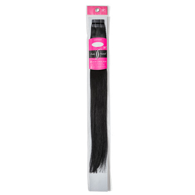 Satin Strands Black Tape In 18 Inch Human Hair Extensions, Santiago, 20