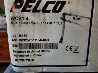 Pelco WCS1-4 Security IP Camera Power Supply 4 Amp 120/240 V   s1