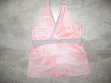 LULULEMON PINK FLORAL Yoga Work Out Casual Tank Top USED Size 1 2 3 4 SMALL 