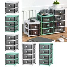 PLASTIC STORAGE TOWER -MULTIPACKS 3/4/5 DRAWER HANDY OFFICE DESKTOP MINI/SMALL