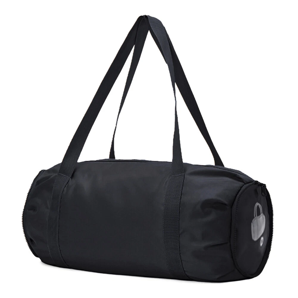 25L Carry on Bag Waterproof Overnight Tote Foldable for Women Men Black