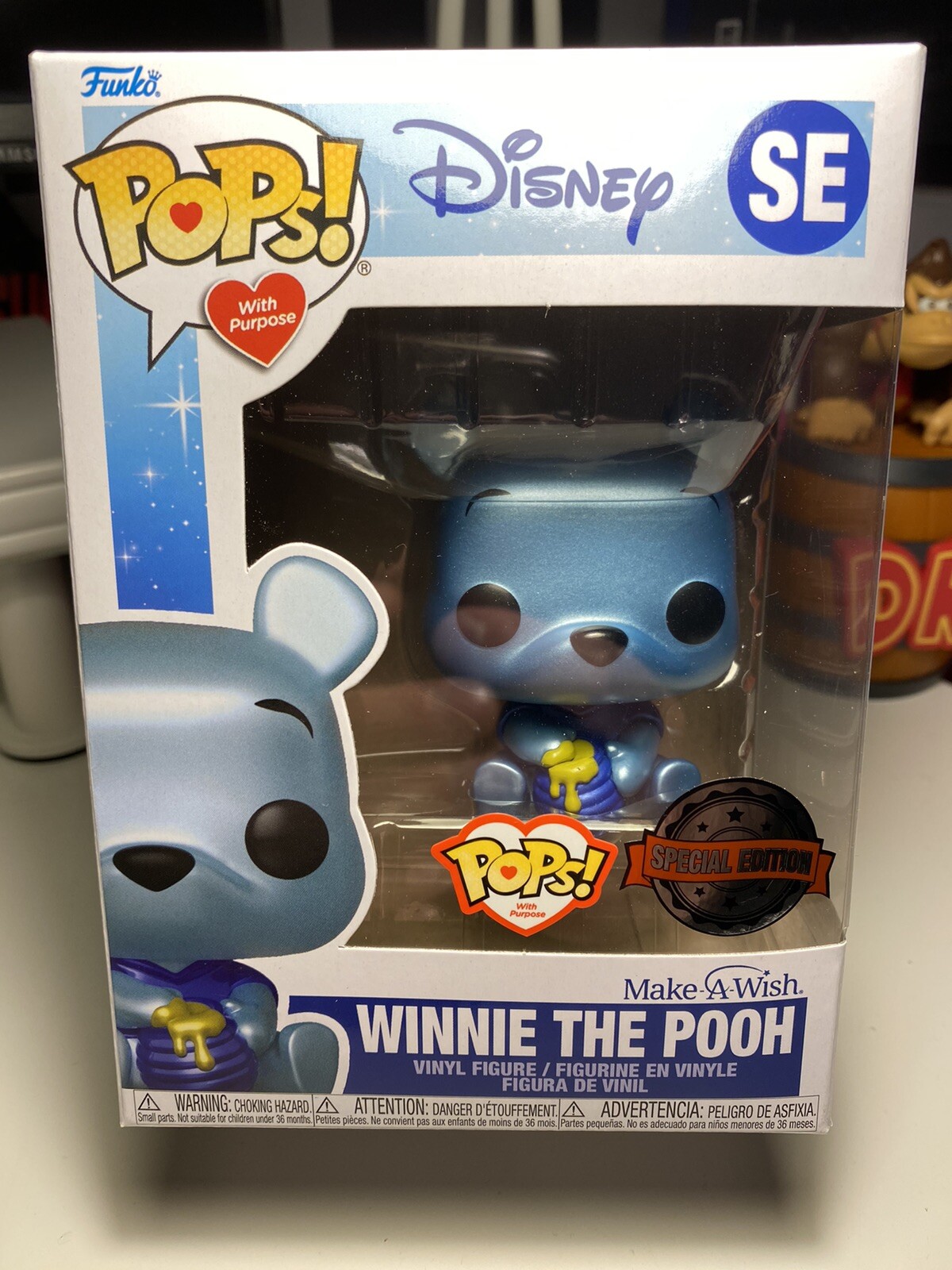 Funko Pop! - WINNIE THE POOH (Blue Metallic) SE Disney Make-a-Wish Hot Topic [1]
