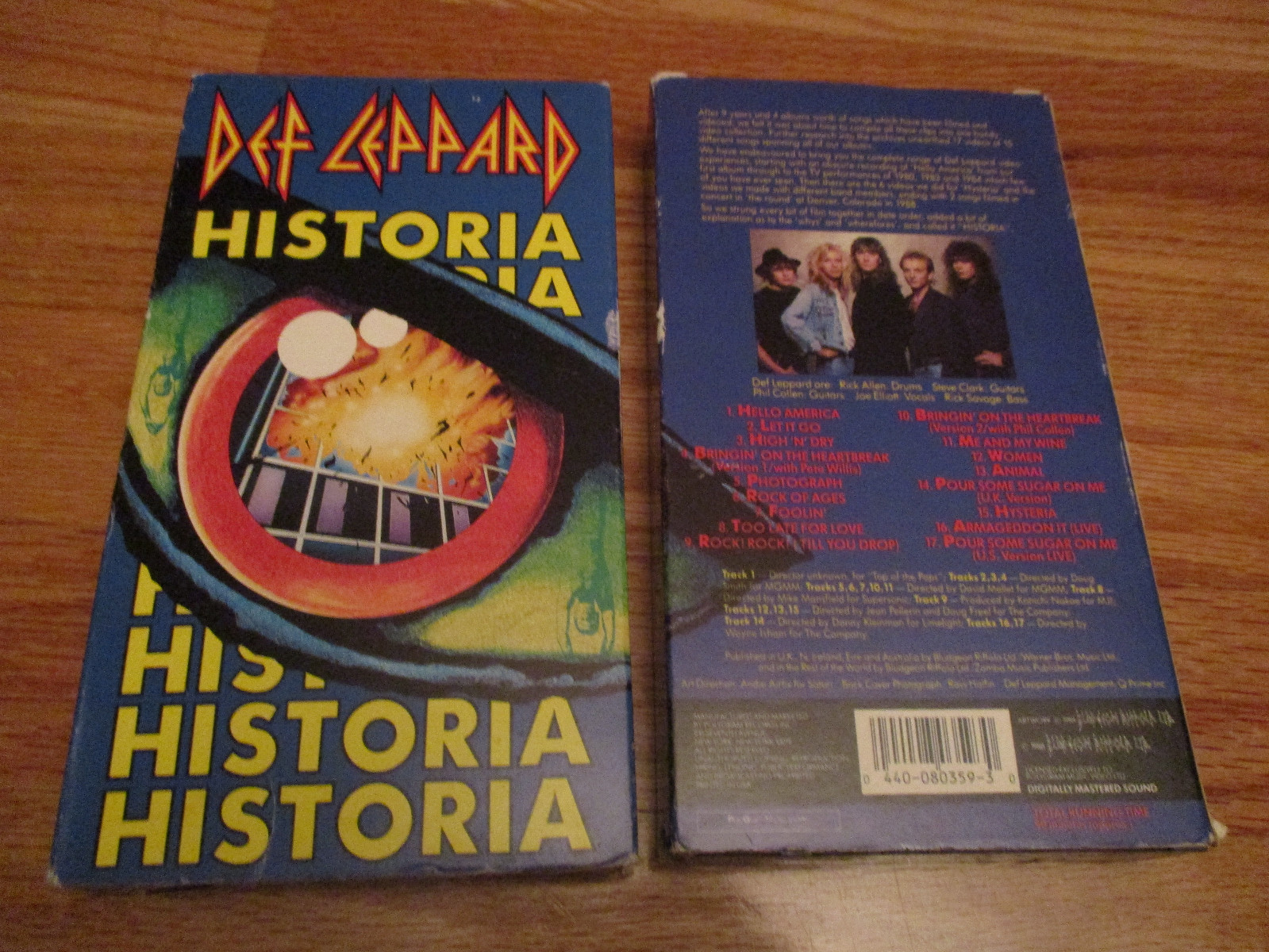 1988 DEF LEPPARD HISTORIA VHS Video Tape Grelly UK