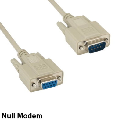 10 feet Null Modem DB9 Serial Extension Cord Male to Female RS-232 DTE DCE Data