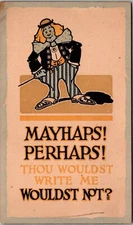 Vintage Postcard 1912 Clown Comic Arts Crafts JW4