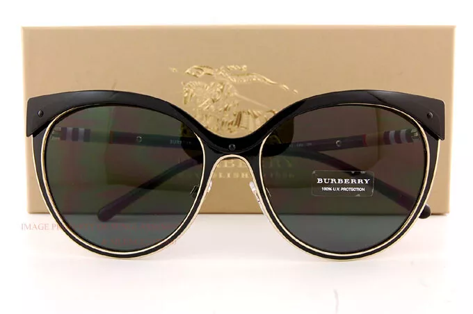 Brand New Burberry Sunglasses BE 3096 126287 Black Gold Gray For Women