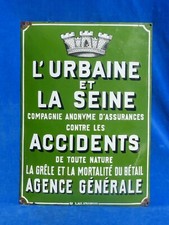 JOLIE Nice RARE TOP ! PLAQUE EMAILLEE BOMBEE Enamel Flat - L'URBAINE ET LA SEINE