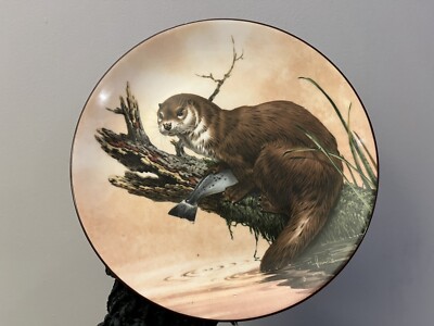 Wedgwood The Water s Edge signiert von Francis Otter in der Abenddämmerung Bone China Teller